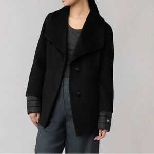 Soia & Kyo Black FRIEDA Wool Coat Size XL